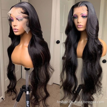 13*4 Lace Glueless Swiss Lace Frontal Wigs Raw Indian Human Hair Virgin Cuticle Aligned Body Wave Lace Front Wig